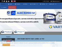 Tablet Screenshot of aldoromeosrl.it